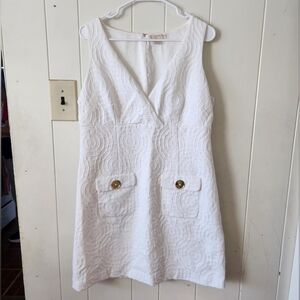 Michael Kors Elegant White Sleeveless Dress Size 14